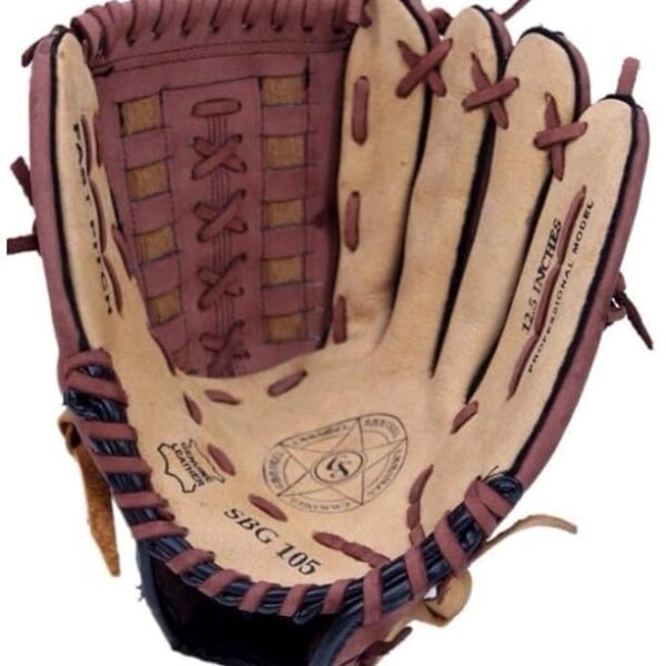 Softball and Baseball Brown Yellow Left Hand Glove