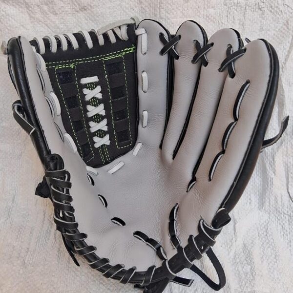 Softball Baseball Leather Left Hand Glove (Color Black & Grey)
