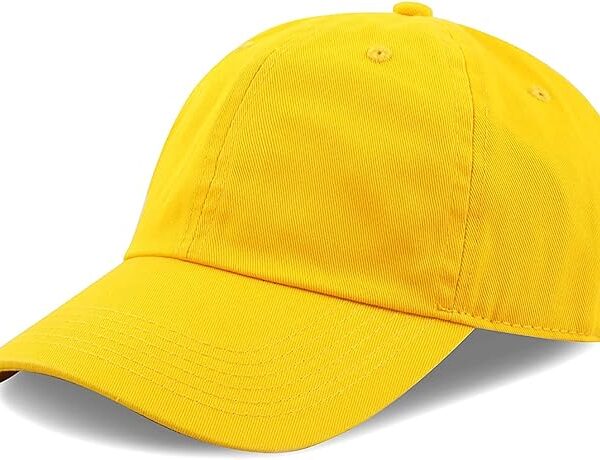 Solid Yellow Adjustable Cap – Everyday Streetwear Essential