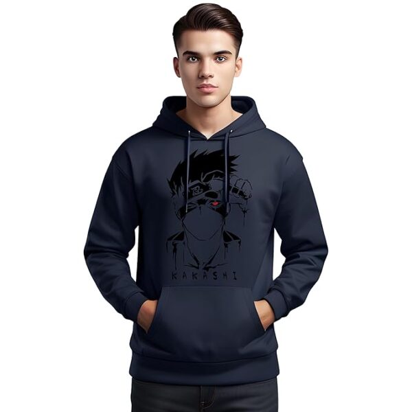 Hoodie for Mens  Anime Naruto Kakhashi Face Printed Trendy Stylish Hoodies for Men
