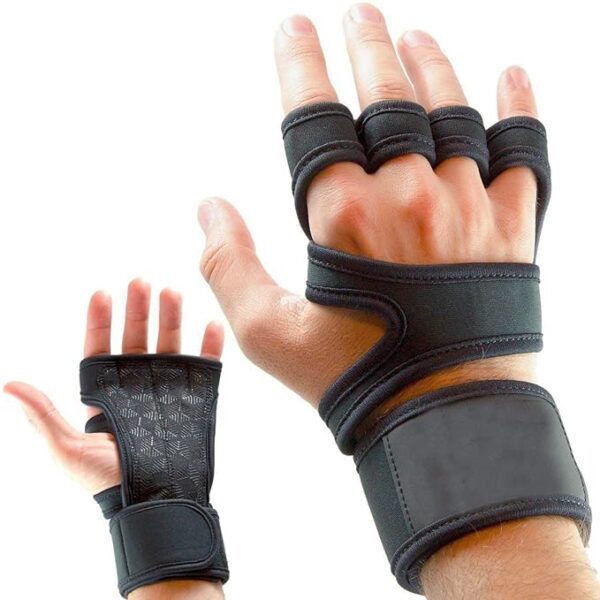 Workout Gloves With Wrist Support For Gym Workouts,Pull Ups,Cross Training,Weightlifting,Calisthenics,Wod,Exercise-Silicone Padding-Great Hand Grip