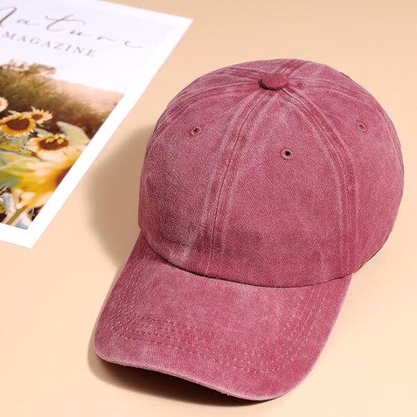 Classic Washed Cotton Cap – Soft Pink Adjustable Cap