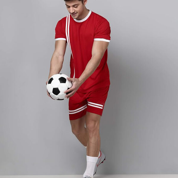 Men’s Sports Jersey Set – Red & White Edition ⚽