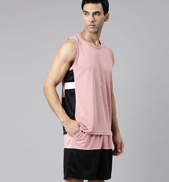 Men’s Basketball Jersey Set – Pink & Black Edition ✨